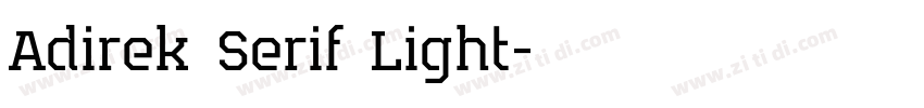 Adirek Serif Light字体转换